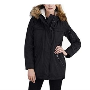 S13 New York Sherpa lined faux fur trim Parka